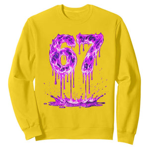 Drip Fire Flame Six Seven Sweatshirt Trendy Meme Gift TS12 Daisy Print Your Wear