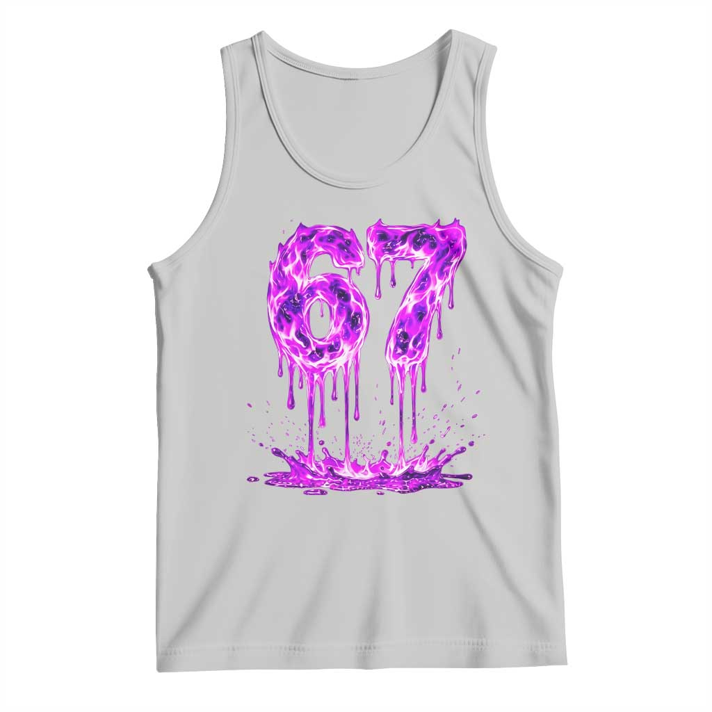 Drip Fire Flame Six Seven Tank Top Trendy Meme Gift TS12 Ash Print Your Wear