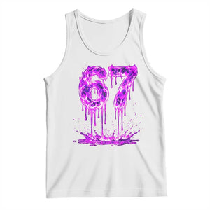 Drip Fire Flame Six Seven Tank Top Trendy Meme Gift TS12 White Print Your Wear