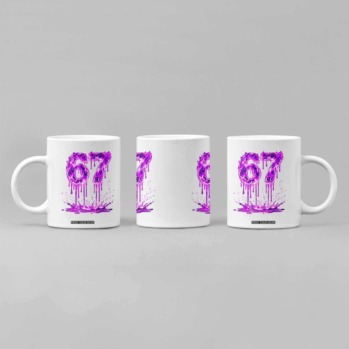 Drip Fire Flame Six Seven Coffee Mug Trendy Meme Gift TS12 Print Your Wear