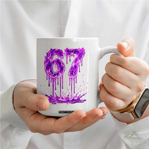 Drip Fire Flame Six Seven Coffee Mug Trendy Meme Gift TS12 Print Your Wear