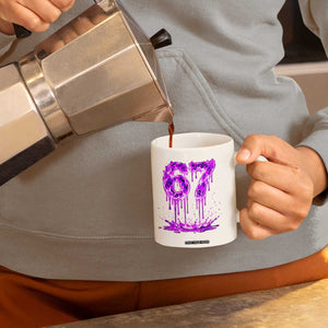 Drip Fire Flame Six Seven Coffee Mug Trendy Meme Gift TS12 Print Your Wear