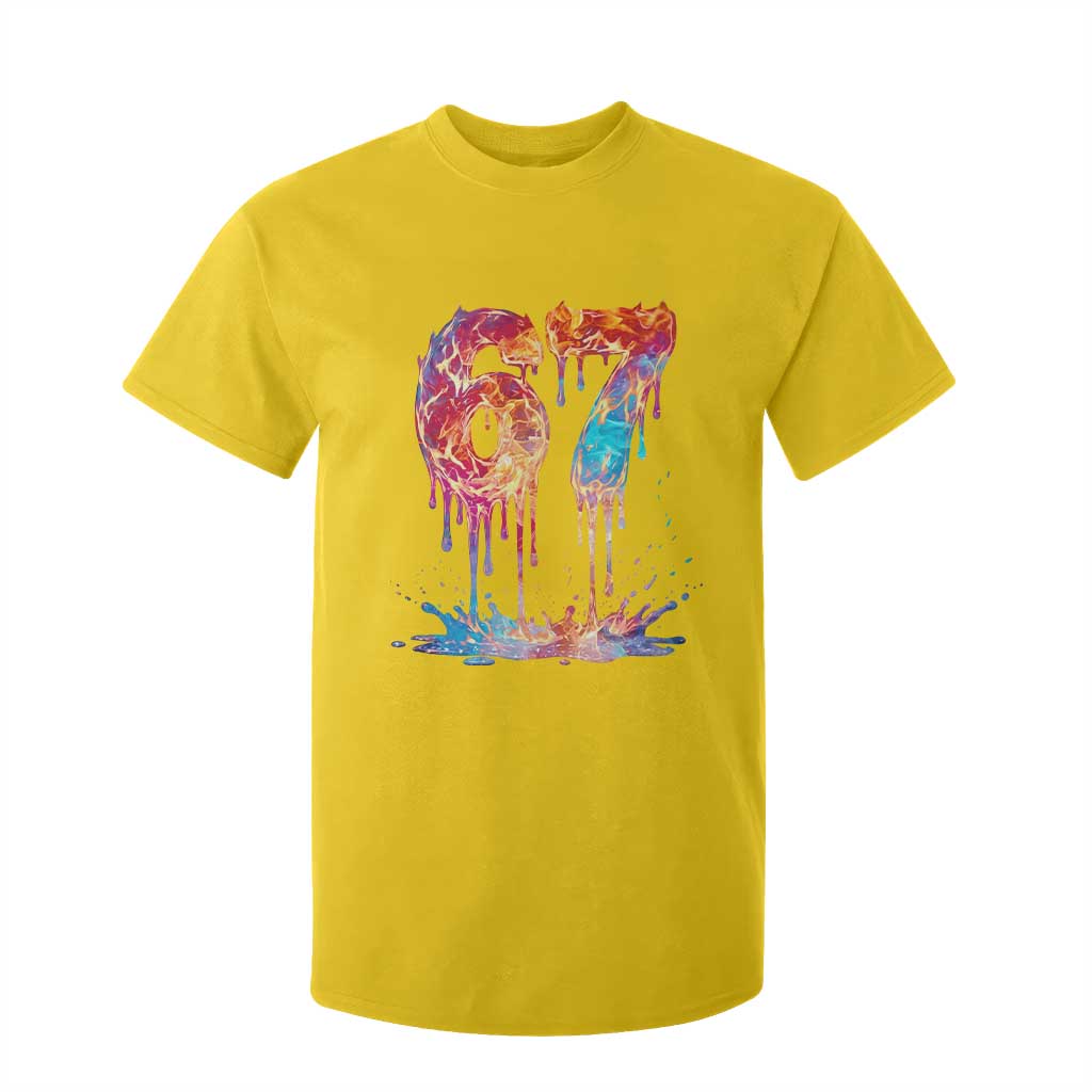Burning Six Seven T Shirt For Kid Drip Fire Flame Meme TS12 Daisy Print Your Wear