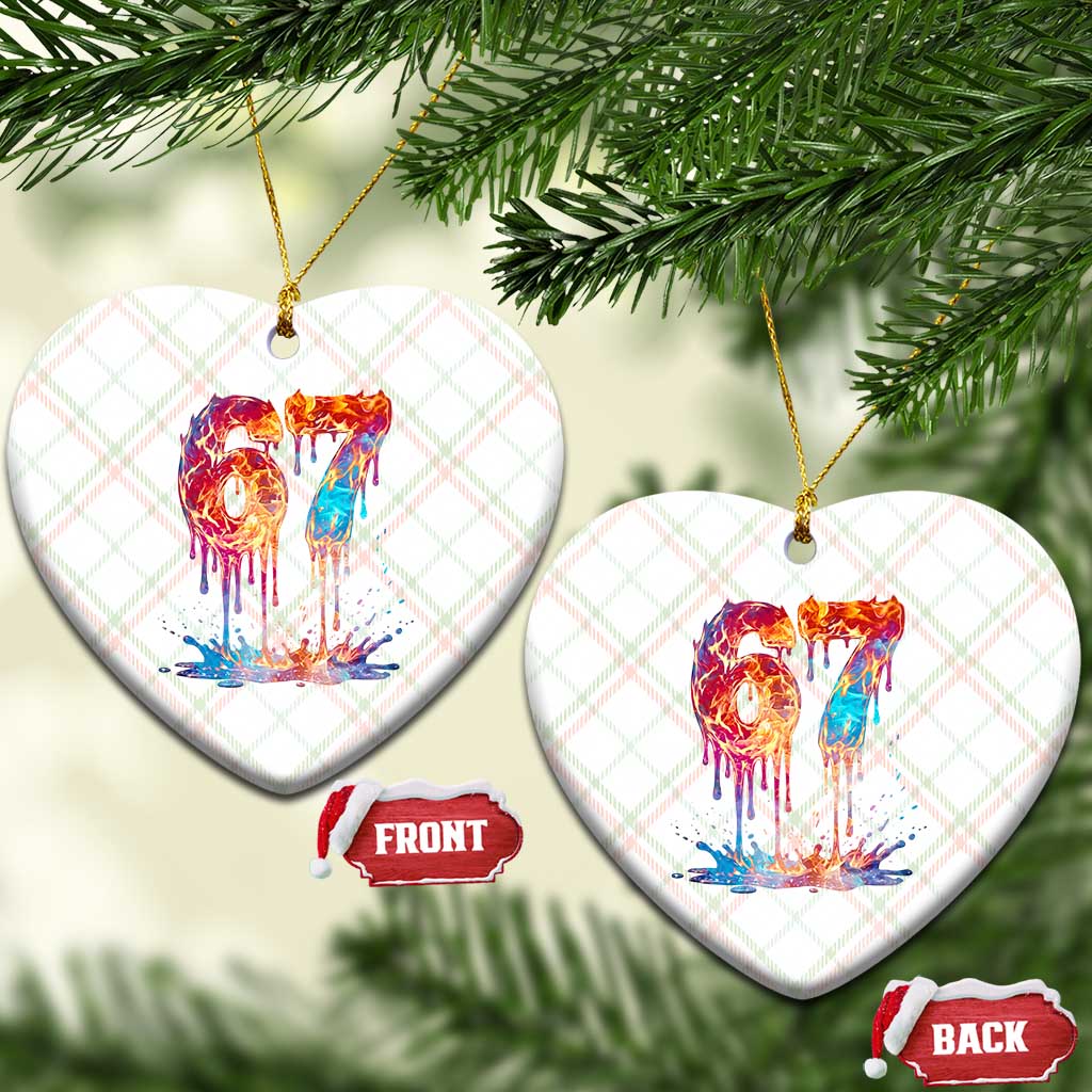 Burning Six Seven Ceramic Ornament Drip Fire Flame Meme TS12 Print Your Wear