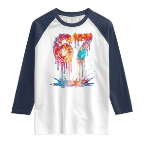 Burning Six Seven Raglan Shirt Drip Fire Flame Meme TS12 White Navy Print Your Wear