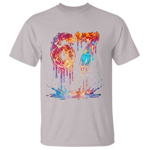 Burning Six Seven T Shirt Drip Fire Flame Meme TS12 Ice Gray Print Your Wear