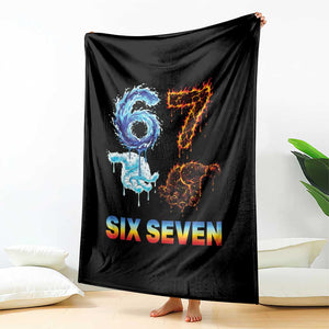 Water Fire Element Six Seven Throw Blanket Trendy Meme Gift TS12 Print Your Wear