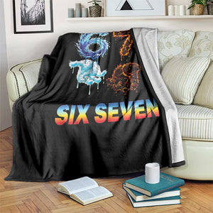 Water Fire Element Six Seven Throw Blanket Trendy Meme Gift TS12 Print Your Wear