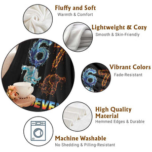 Water Fire Element Six Seven Throw Blanket Trendy Meme Gift TS12 Print Your Wear
