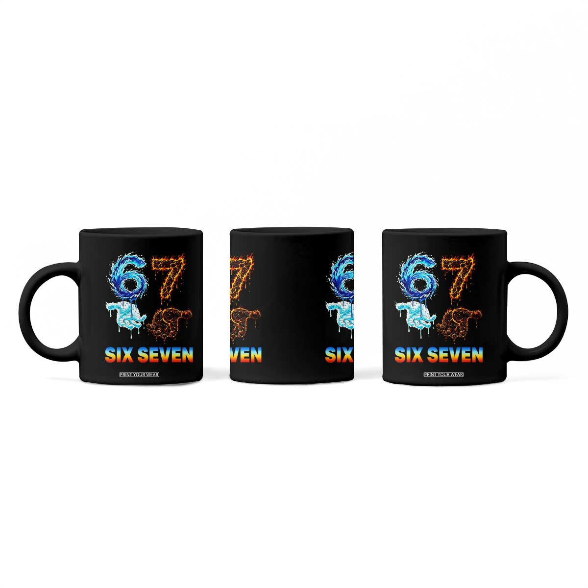 Water Fire Element Six Seven Coffee Mug Trendy Meme Gift TS12 Print Your Wear