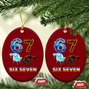 Water Fire Element Six Seven Ceramic Ornament Trendy Meme Gift TS12 Print Your Wear