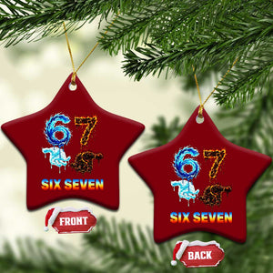 Water Fire Element Six Seven Ceramic Ornament Trendy Meme Gift TS12 Print Your Wear