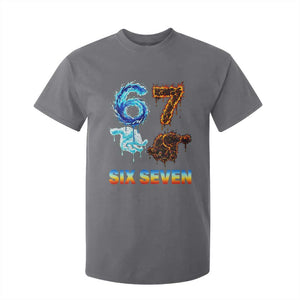 Water Fire Element Six Seven T Shirt For Kid Trendy Meme Gift TS12 Charcoal Print Your Wear