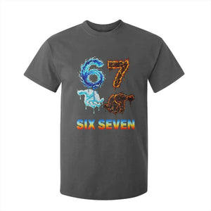 Water Fire Element Six Seven T Shirt For Kid Trendy Meme Gift TS12 Dark Heather Print Your Wear