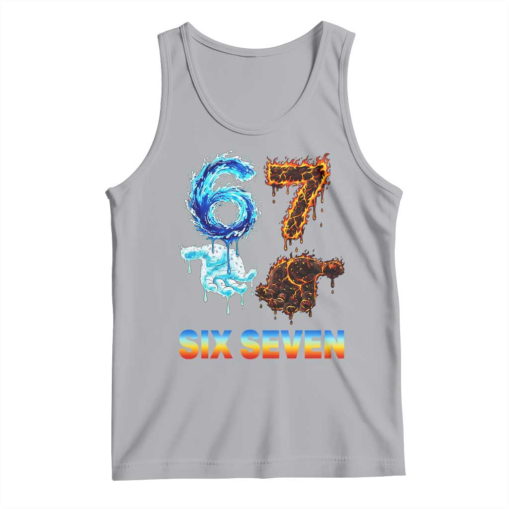 Water Fire Element Six Seven Tank Top Trendy Meme Gift TS12 Athletic Heather Print Your Wear