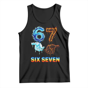 Water Fire Element Six Seven Tank Top Trendy Meme Gift TS12 Black Print Your Wear