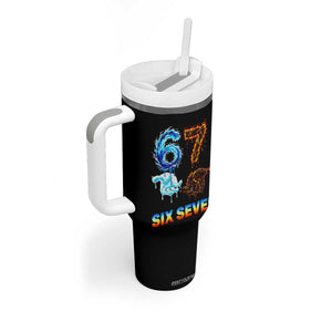 Water Fire Element Six Seven Tumbler With Handle Trendy Meme Gift TS12 Print Your Wear