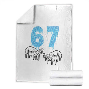 Ocean Water Wave Effect Printed Throw Blanket Six Seven Meme TS12 White Print Your Wear