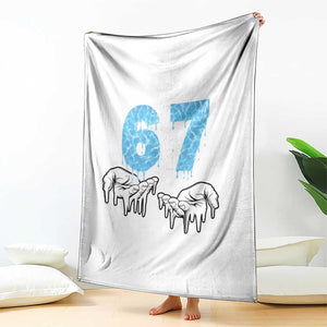 Ocean Water Wave Effect Printed Throw Blanket Six Seven Meme TS12 Print Your Wear