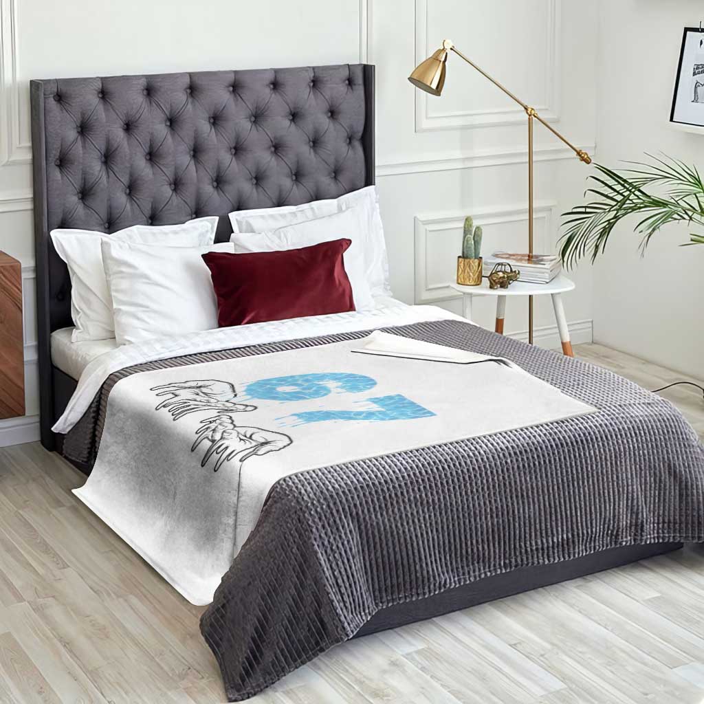 Ocean Water Wave Effect Printed Throw Blanket Six Seven Meme TS12 Print Your Wear