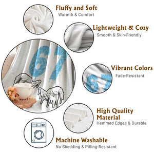 Ocean Water Wave Effect Printed Throw Blanket Six Seven Meme TS12 Print Your Wear