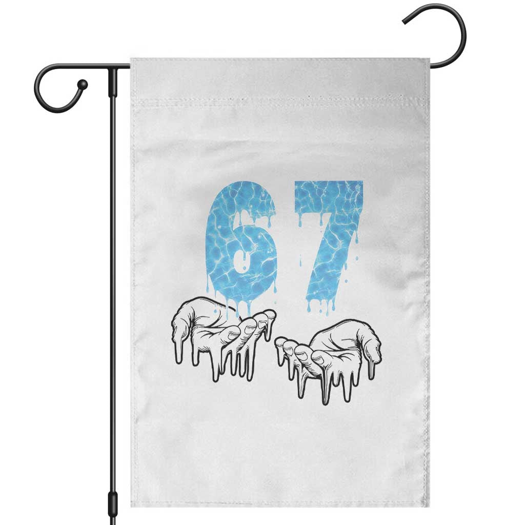 Ocean Water Wave Effect Printed Garden Flag Six Seven Meme TS12 White Print Your Wear