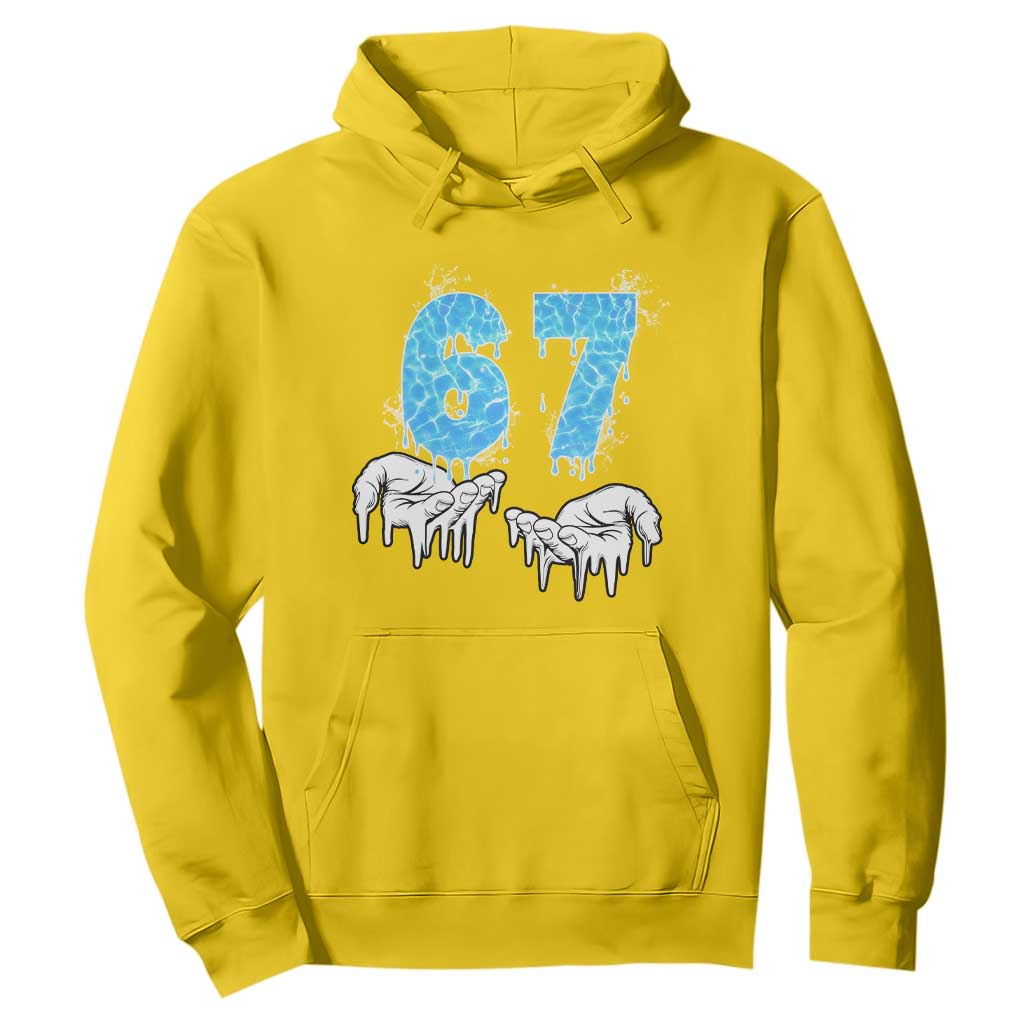 Ocean Water Wave Effect Printed Hoodie Six Seven Meme TS12 Daisy Print Your Wear