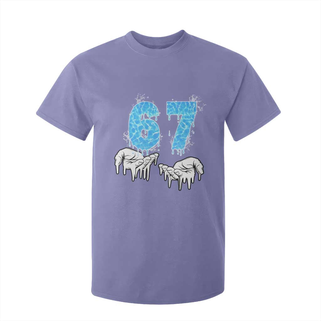 Ocean Water Wave Effect Printed T Shirt For Kid Six Seven Meme TS12 Violet Print Your Wear