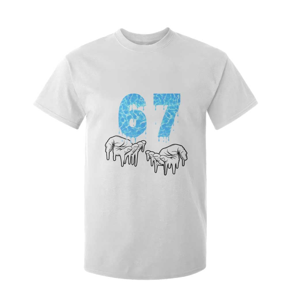 Ocean Water Wave Effect Printed T Shirt For Kid Six Seven Meme TS12 White Print Your Wear