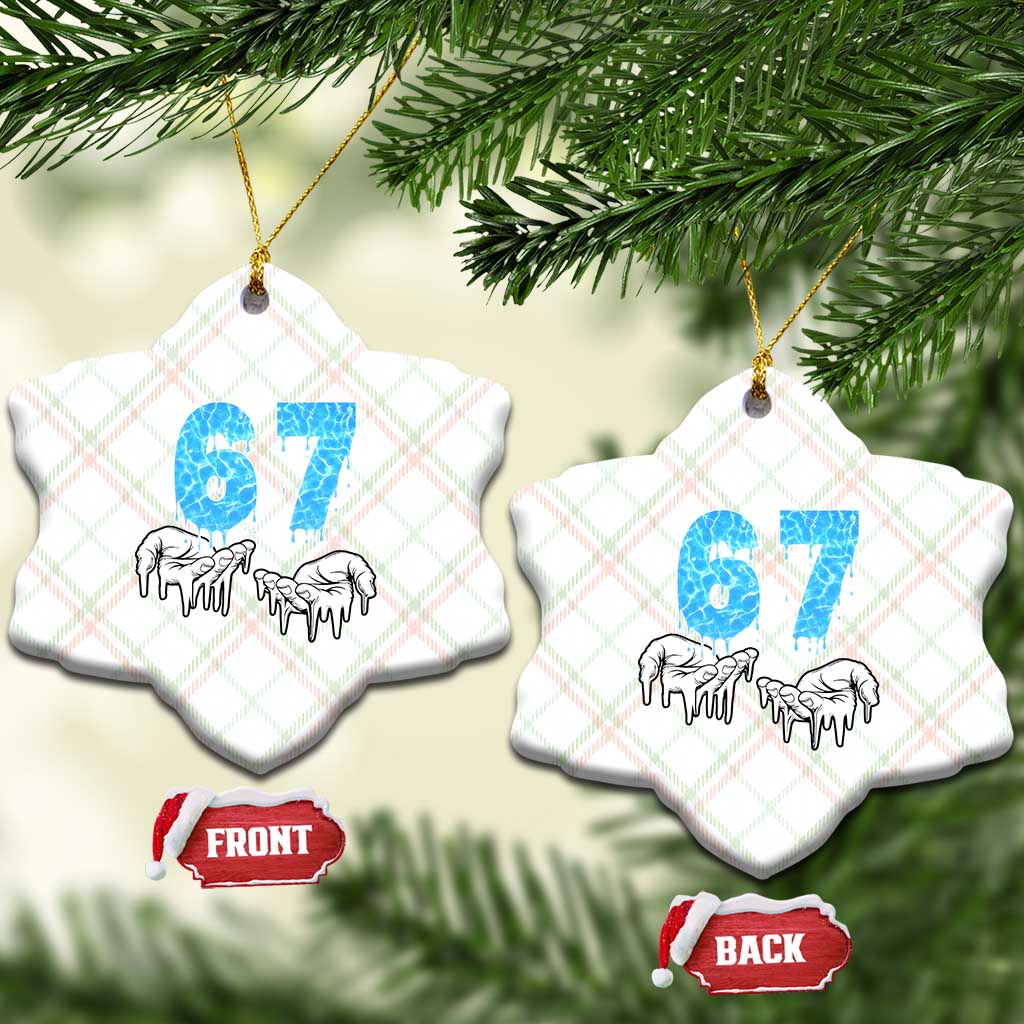 Ocean Water Wave Effect Printed Ceramic Ornament Six Seven Meme TS12 Print Your Wear