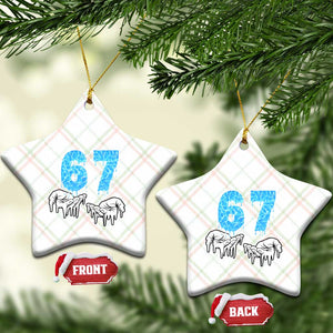 Ocean Water Wave Effect Printed Ceramic Ornament Six Seven Meme TS12 Print Your Wear