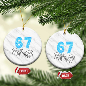Ocean Water Wave Effect Printed Ceramic Ornament Six Seven Meme TS12 1pc White Marble Print Your Wear