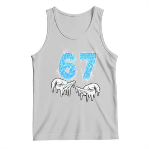 Ocean Water Wave Effect Printed Tank Top Six Seven Meme TS12 Ash Print Your Wear