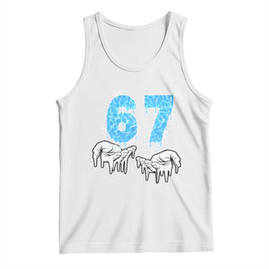 Ocean Water Wave Effect Printed Tank Top Six Seven Meme TS12 White Print Your Wear