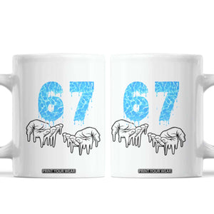 Ocean Water Wave Effect Printed Coffee Mug Six Seven Meme TS12 White Print Your Wear