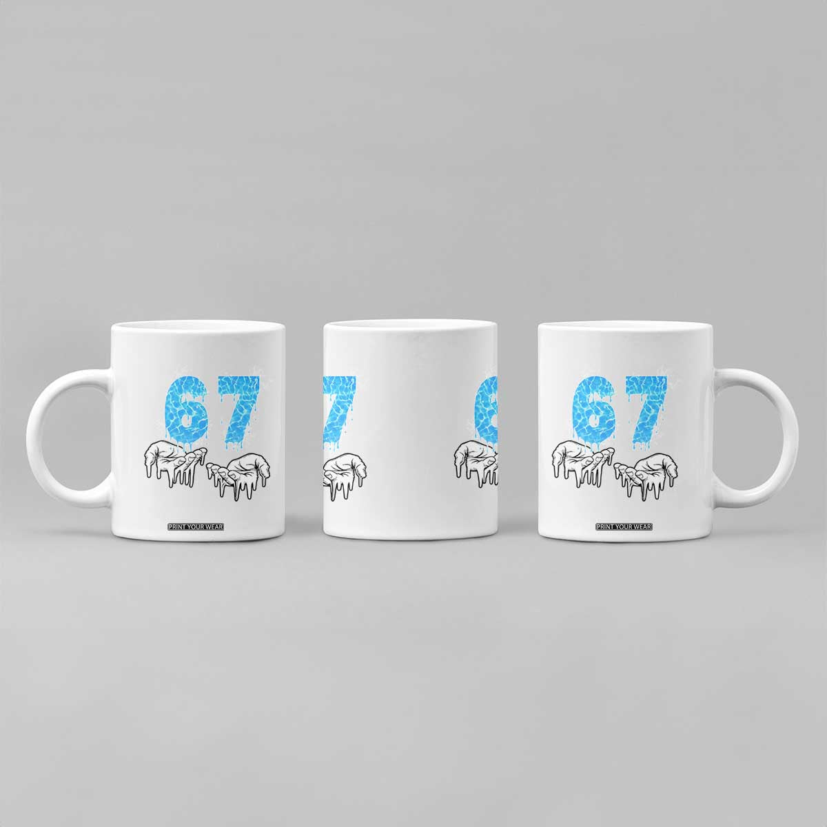 Ocean Water Wave Effect Printed Coffee Mug Six Seven Meme TS12 Print Your Wear