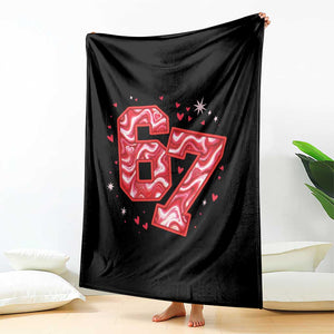 Glitch Swirl Effect Printed Six Seven Meme Throw Blanket Valentines Day Gift TS12 Print Your Wear