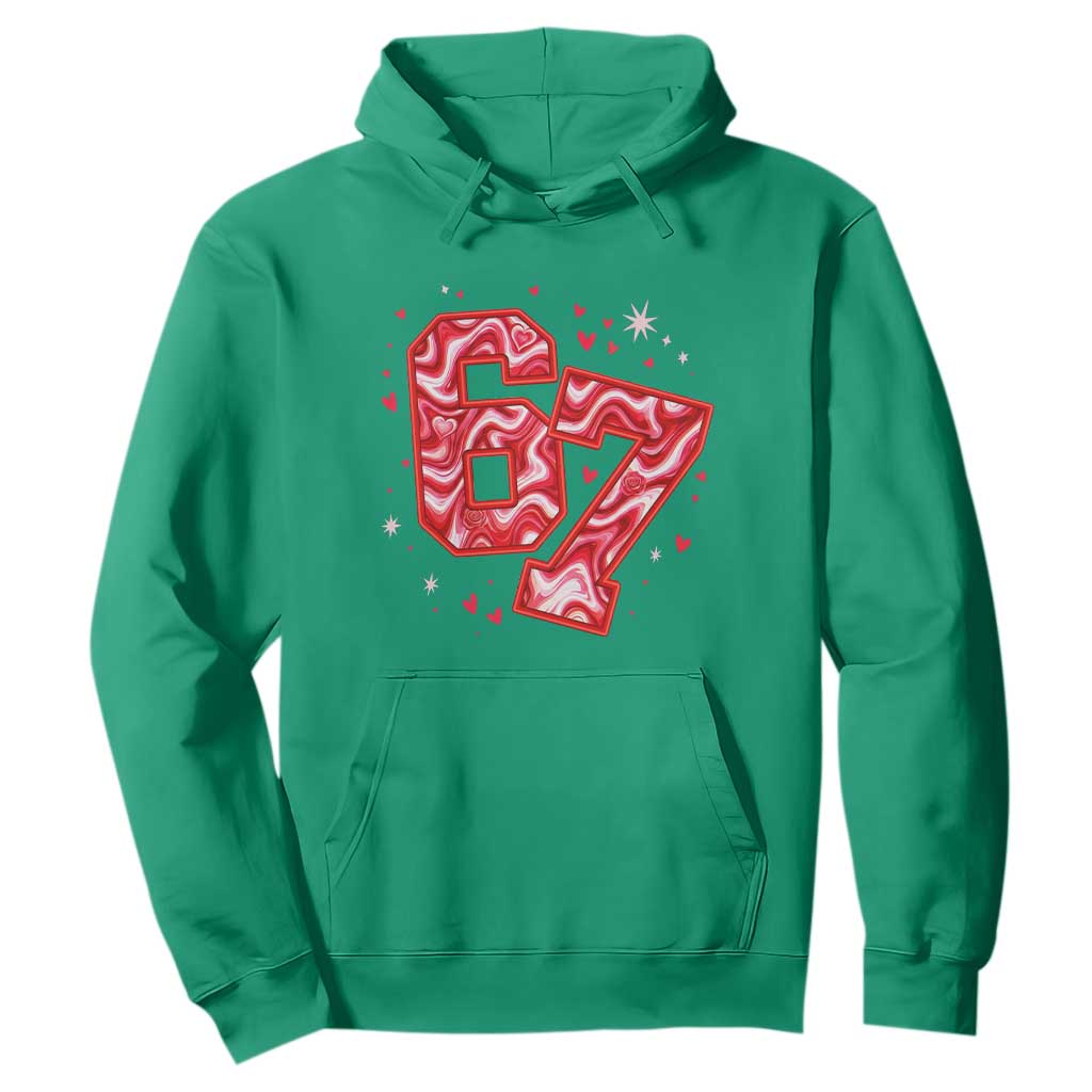 Glitch Swirl Effect Printed Six Seven Meme Hoodie Valentines Day Gift TS12 Irish Green Print Your Wear