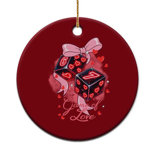 Funny The Game Of Love Six Seven Dice Meme Ceramic Ornament TS12 1pc Red Print Your Wear