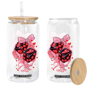 Funny The Game Of Love Six Seven Dice Meme Glass Can TS12 Print Your Wear