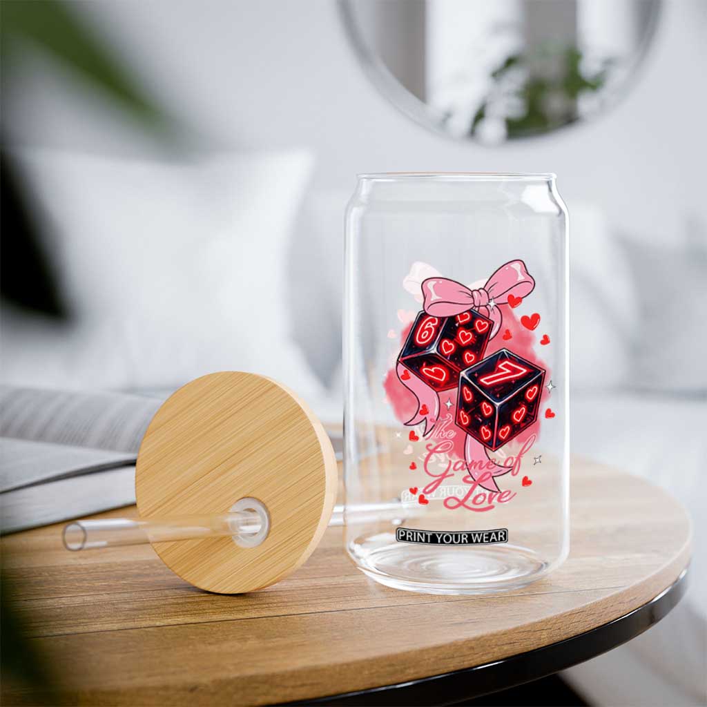 Funny The Game Of Love Six Seven Dice Meme Glass Can TS12 Print Your Wear