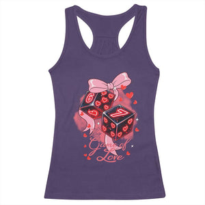 Funny The Game Of Love Six Seven Dice Meme Racerback Tank Top TS12 Purple Print Your Wear