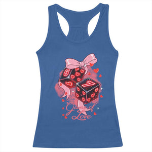 Funny The Game Of Love Six Seven Dice Meme Racerback Tank Top TS12 Royal Blue Print Your Wear