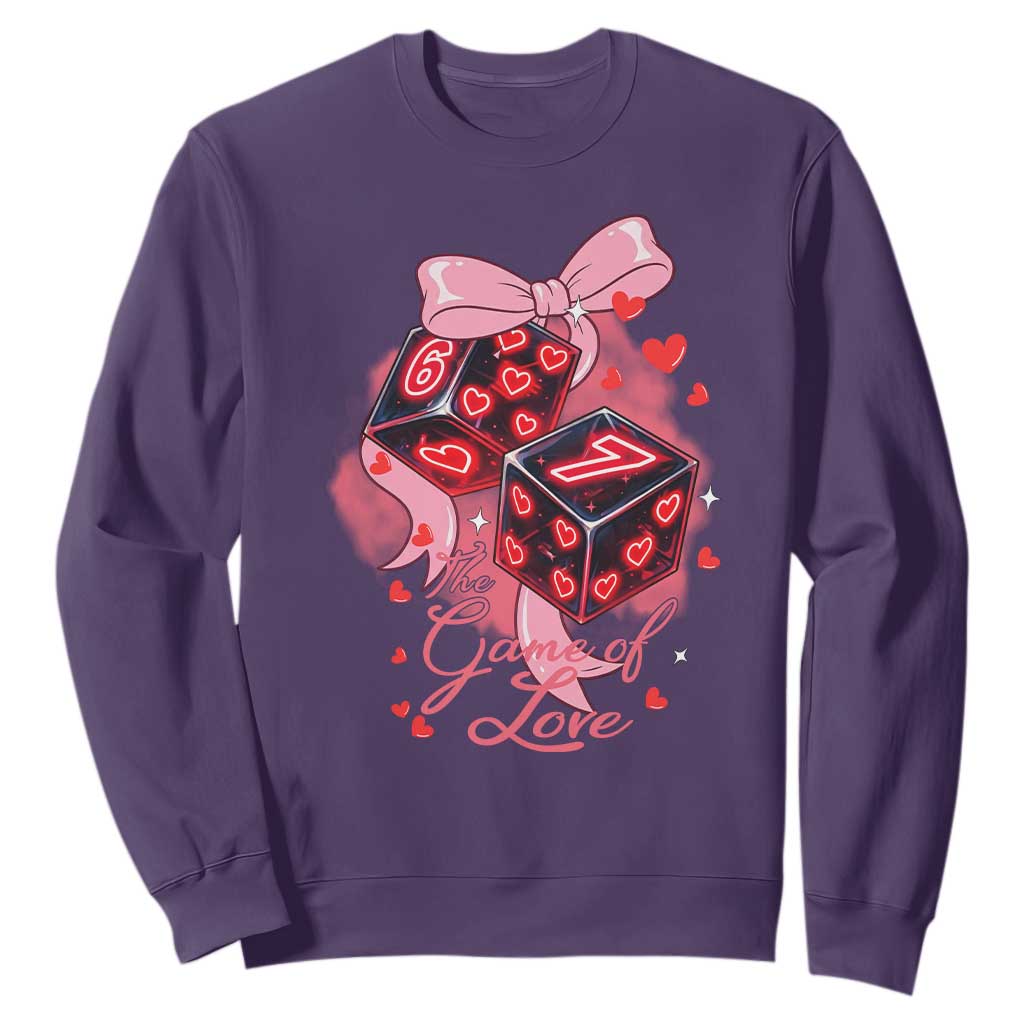 Funny The Game Of Love Six Seven Dice Meme Sweatshirt TS12 Purple Print Your Wear