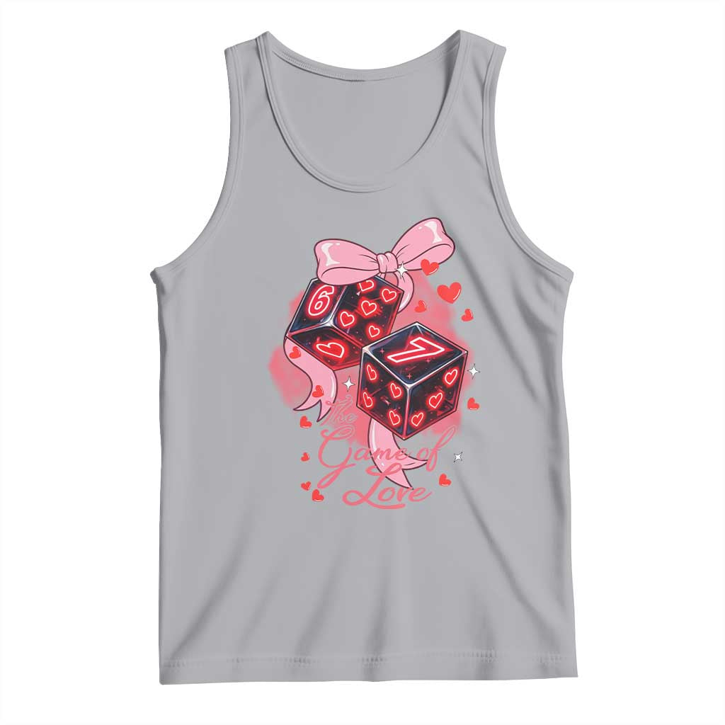 Funny The Game Of Love Six Seven Dice Meme Tank Top TS12 Athletic Heather Print Your Wear