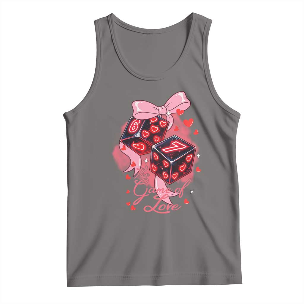 Funny The Game Of Love Six Seven Dice Meme Tank Top TS12 Deep Heather Print Your Wear