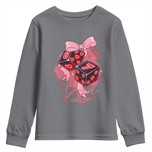 Funny The Game Of Love Six Seven Dice Meme Youth Sweatshirt TS12 Charcoal Print Your Wear