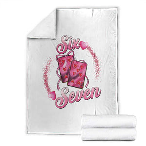 Playing Cards 67 Of Hearts Throw Blanket Six Seven Valentine Meme TS12 White Print Your Wear