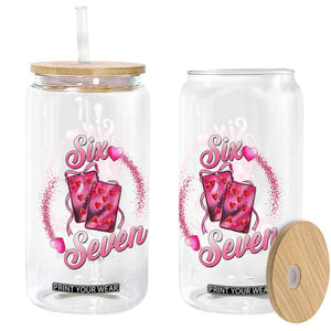 Playing Cards 67 Of Hearts Glass Can Six Seven Valentine Meme TS12 Print Your Wear