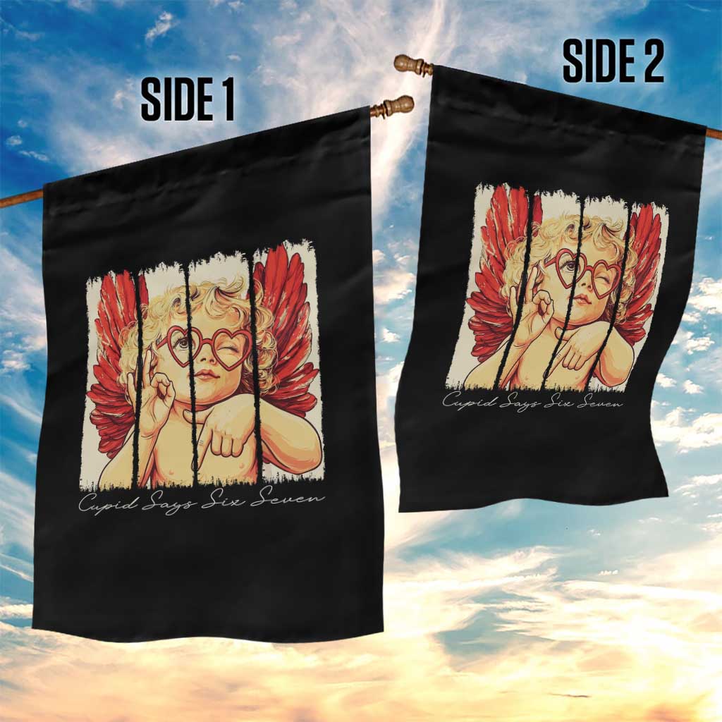 Retro Cupid Says Six Seven Garden Flag 67 Valentines Day TS12 Print Your Wear